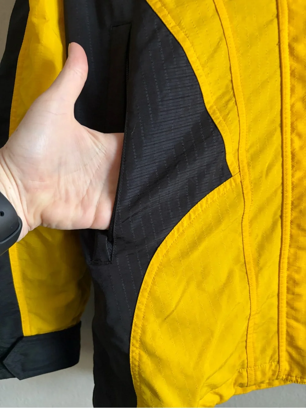 Vintage The North Face Extreme Light Ski Jacket Men's 12 Yellow Black HEAVY